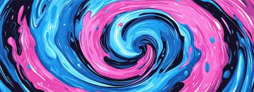 Malen Nach Zahlen Retro Malen Nach Zahlen Erwachsene Abstrakt, 85x255 cm XXL Groß Acrylfarben Ölgemälde, DIY Malen Nach Zahlen Kinder Anfänger Paint by Numbers Set für Wand Dekor (Ohne Rahmen) -H735 von Kggyele