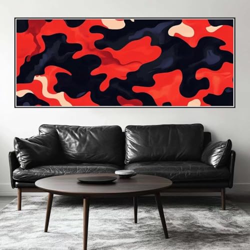 Malen Nach Zahlen Retro Malen Nach Zahlen Erwachsene Geometrie, 200 X 80 cm XXL Groß Acrylfarben Ölgemälde, DIY Malen Nach Zahlen Kinder Anfänger Paint by Numbers Set für Wand Dekor (Ohne Rahmen)-H932 von Kggyele