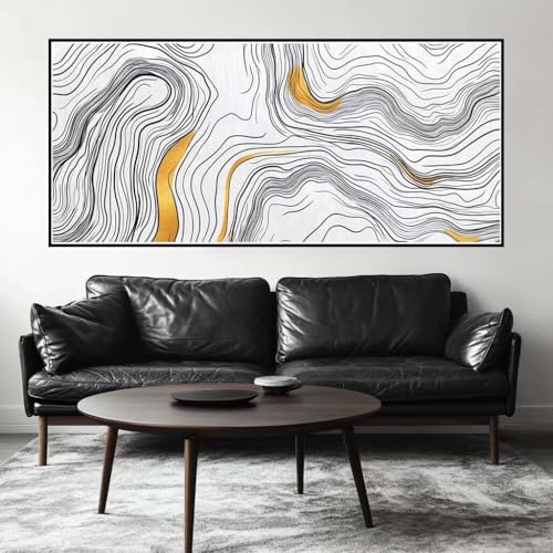 Malen Nach Zahlen Retro Malen Nach Zahlen Erwachsene Linie, 190 X 95 cm XXL Groß Acrylfarben Ölgemälde, DIY Malen Nach Zahlen Kinder Anfänger Paint by Numbers Set für Wand Dekor (Ohne Rahmen) -H493 von Kggyele