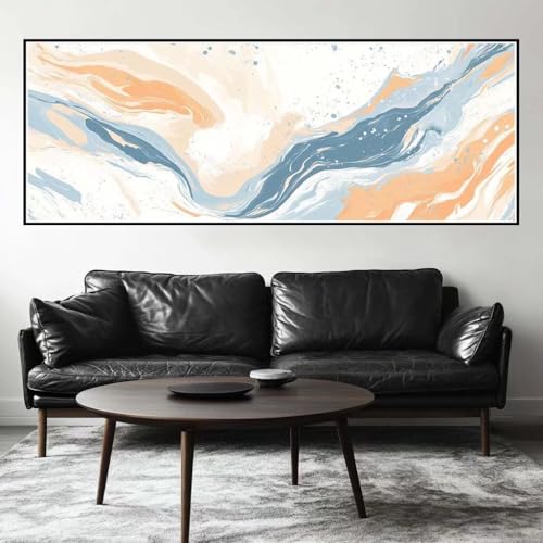 Malen Nach Zahlen Retro Malen Nach Zahlen Erwachsene Marmor, 85x255 cm XXL Groß Acrylfarben Ölgemälde, DIY Malen Nach Zahlen Kinder Anfänger Paint by Numbers Set für Wand Dekor (Ohne Rahmen) -H318 von Kggyele