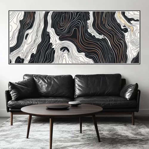 Malen Nach Zahlen Retro Malen Nach Zahlen Erwachsene Topografisch, 250 X 100 cm XXL Groß Acrylfarben Ölgemälde, DIY Malen Nach Zahlen Kinder Anfänger Set Bastelset für Wand Dekor (Ohne Rahmen) -H210 von Kggyele