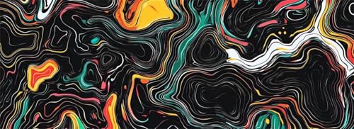 Malen Nach Zahlen Retro Malen Nach Zahlen Erwachsene Topografisch, 25x75 cm XXL Groß Acrylfarben Ölgemälde, DIY Malen Nach Zahlen Kinder Anfänger Set Bastelset für Wand Dekor (Ohne Rahmen) -H657 von Kggyele