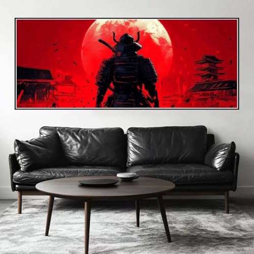 Malen Nach Zahlen Samurai Malen Nach Zahlen Erwachsene Japan, 250 X 100 cm XXL Groß Acrylfarben Ölgemälde, DIY Malen Nach Zahlen Kinder Anfänger Paint by Numbers Set für Wand Dekor (Ohne Rahmen) -H251 von Kggyele