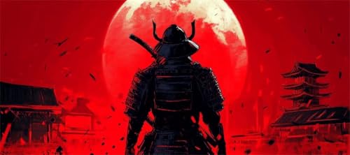 Malen Nach Zahlen Samurai Malen Nach Zahlen Erwachsene Japan, 90 X 45 cm XXL Groß Acrylfarben Ölgemälde, DIY Malen Nach Zahlen Kinder Anfänger Paint by Numbers Set für Wand Dekor (Ohne Rahmen) -H251 von Kggyele