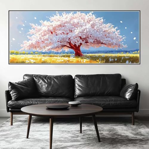 Malen Nach Zahlen Schön Malen Nach Zahlen Erwachsene Baum, 200 X 80 cm XXL Groß Acrylfarben Ölgemälde, DIY Malen Nach Zahlen Kinder Anfänger Paint by Numbers Set für Wand Dekor (Ohne Rahmen) -H908 von Kggyele
