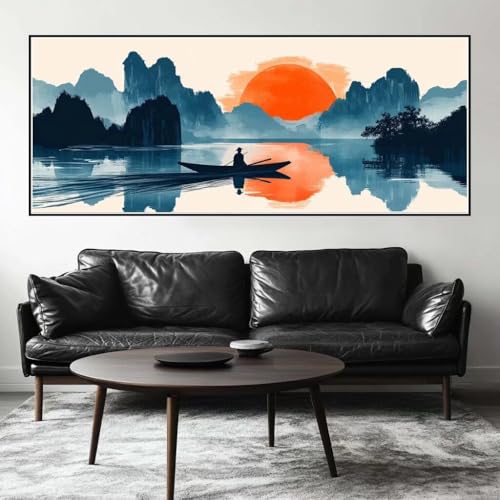 Malen Nach Zahlen Sonnenuntergang Malen Nach Zahlen Erwachsene Landschaft, 225 X 90 cm XXL Groß Acrylfarben Ölgemälde, DIY Malen Nach Zahlen Kinder Anfänger Bastelset für Wand Dekor (Ohne Rahmen)-H255 Malen Nach Zahlen Sonnenuntergang Malen Nach Zahlen Erwachsene Landschaft, 225 X 90 cm XXL Groß Acrylfarben Ölgemälde, DIY Malen Nach Zahlen Kinder Anfänger Bastelset für Wand Dekor (Ohne Rahmen)-H255 von Kggyele