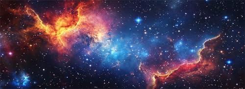 Malen Nach Zahlen Sternenhimmel Malen Nach Zahlen Erwachsene Galaxie, 35x105 cm XXL Groß Acrylfarben Ölgemälde, DIY Malen Nach Zahlen Kinder Anfänger Set Bastelset für Wand Dekor (Ohne Rahmen) -H665 von Kggyele