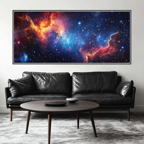 Malen Nach Zahlen Sternenhimmel Malen Nach Zahlen Erwachsene Galaxie, 70 X 35 cm XXL Groß Acrylfarben Ölgemälde, DIY Malen Nach Zahlen Kinder Anfänger Set Bastelset für Wand Dekor (Ohne Rahmen) -H665 von Kggyele