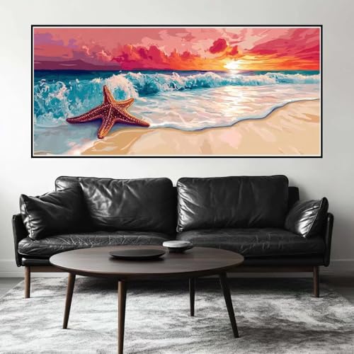 Malen Nach Zahlen Strand Malen Nach Zahlen Erwachsene Seestern, 170 X 85 cm XXL Groß Acrylfarben Ölgemälde, DIY Malen Nach Zahlen Kinder Anfänger Paint by Numbers Set für Wand Dekor (Ohne Rahmen)-H470 Malen Nach Zahlen Strand Malen Nach Zahlen Erwachsene Seestern, 170 X 85 cm XXL Groß Acrylfarben Ölgemälde, DIY Malen Nach Zahlen Kinder Anfänger Paint by Numbers Set für Wand Dekor (Ohne Rahmen)-H470 von Kggyele