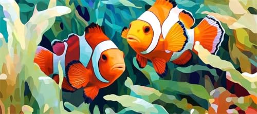Malen Nach Zahlen Süß Malen Nach Zahlen Erwachsene Clownfisch, 190 X 95 cm XXL Groß Acrylfarben Ölgemälde, DIY Malen Nach Zahlen Kinder Anfänger Paint by Numbers Set für Wand Dekor (Ohne Rahmen) -H372 Malen Nach Zahlen Süß Malen Nach Zahlen Erwachsene Clownfisch, 190 X 95 cm XXL Groß Acrylfarben Ölgemälde, DIY Malen Nach Zahlen Kinder Anfänger Paint by Numbers Set für Wand Dekor (Ohne Rahmen) -H372 von Kggyele