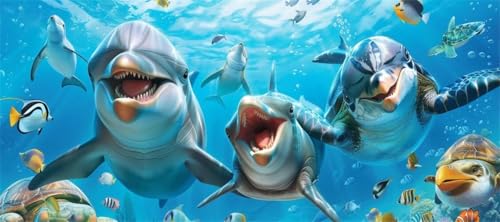 Malen Nach Zahlen Süß Malen Nach Zahlen Erwachsene Delfin, 50 X 25 cm XXL Groß Acrylfarben Ölgemälde, DIY Malen Nach Zahlen Kinder Anfänger Paint by Numbers Adult Set für Wand Dekor (Ohne Rahmen)-H206 Malen Nach Zahlen Süß Malen Nach Zahlen Erwachsene Delfin, 50 X 25 cm XXL Groß Acrylfarben Ölgemälde, DIY Malen Nach Zahlen Kinder Anfänger Paint by Numbers Adult Set für Wand Dekor (Ohne Rahmen)-H206 von Kggyele