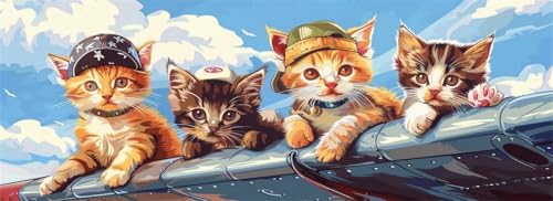 Malen Nach Zahlen Süß Malen Nach Zahlen Erwachsene Katze, 35x105 cm XXL Groß Acrylfarben Ölgemälde, DIY Malen Nach Zahlen Kinder Anfänger Paint by Numbers Adult Set für Wand Dekor (Ohne Rahmen)-H534 Malen Nach Zahlen Süß Malen Nach Zahlen Erwachsene Katze, 35x105 cm XXL Groß Acrylfarben Ölgemälde, DIY Malen Nach Zahlen Kinder Anfänger Paint by Numbers Adult Set für Wand Dekor (Ohne Rahmen)-H534 von Kggyele
