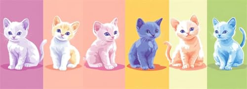 Malen Nach Zahlen Süß Malen Nach Zahlen Erwachsene Katze, 65x195 cm XXL Groß Acrylfarben Ölgemälde, DIY Malen Nach Zahlen Kinder Anfänger Paint by Numbers Adult Set für Wand Dekor (Ohne Rahmen)-H549 Malen Nach Zahlen Süß Malen Nach Zahlen Erwachsene Katze, 65x195 cm XXL Groß Acrylfarben Ölgemälde, DIY Malen Nach Zahlen Kinder Anfänger Paint by Numbers Adult Set für Wand Dekor (Ohne Rahmen)-H549 von Kggyele
