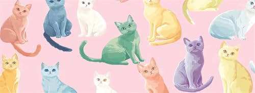 Malen Nach Zahlen Süß Malen Nach Zahlen Erwachsene Katze, 85x255 cm XXL Groß Acrylfarben Ölgemälde, DIY Malen Nach Zahlen Kinder Anfänger Paint by Numbers Adult Set für Wand Dekor (Ohne Rahmen)-H795 von Kggyele