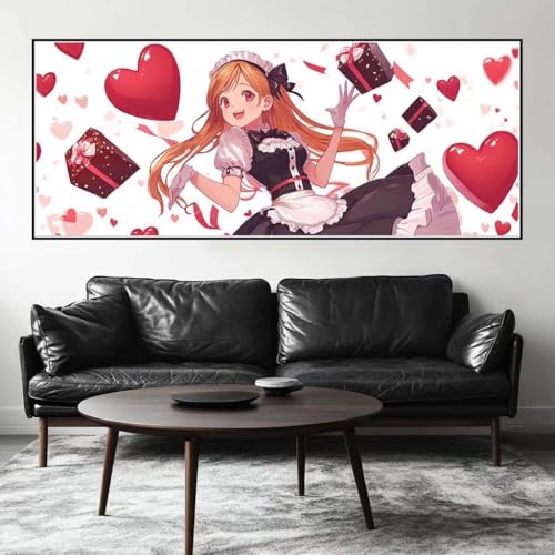 Malen Nach Zahlen Süß Malen Nach Zahlen Erwachsene Mädchen, 200 X 80 cm XXL Groß Acrylfarben Ölgemälde, DIY Malen Nach Zahlen Kinder Anfänger Paint by Numbers Set für Wand Dekor (Ohne Rahmen) -H768 von Kggyele