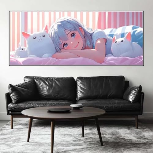 Malen Nach Zahlen Süß Malen Nach Zahlen Erwachsene Prinzessin, 100 X 40 cm XXL Groß Acrylfarben Ölgemälde, DIY Malen Nach Zahlen Kinder Anfänger Paint by Numbers Set für Wand Dekor (Ohne Rahmen) -H477 von Kggyele