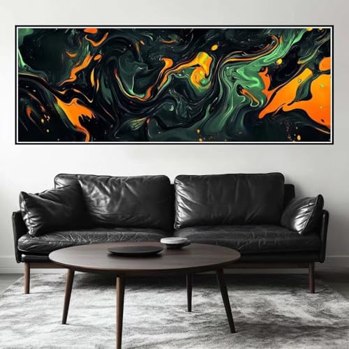 Malen Nach Zahlen Textur Malen Nach Zahlen Erwachsene Abstrakt, 85x255 cm XXL Groß Acrylfarben Ölgemälde, DIY Malen Nach Zahlen Kinder Anfänger Paint by Numbers Set für Wand Dekor (Ohne Rahmen)-H257 von Kggyele