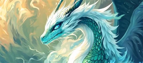 Malen Nach Zahlen Tier Malen Nach Zahlen Erwachsene Drache, 170 X 85 cm XXL Groß Acrylfarben Ölgemälde, DIY Malen Nach Zahlen Kinder Anfänger Paint by Numbers Set für Wand Dekor (Ohne Rahmen) -H233 von Kggyele