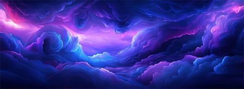 Malen Nach Zahlen Traum Malen Nach Zahlen Erwachsene Wolke, 85x255 cm XXL Groß Acrylfarben Ölgemälde, DIY Malen Nach Zahlen Kinder Anfänger Paint by Numbers Set für Wand Dekor (Ohne Rahmen) -H679 von Kggyele