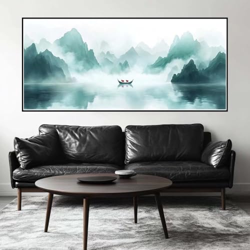 Malen Nach Zahlen Tuschemalerei Malen Nach Zahlen Erwachsene China, 90 X 45 cm XXL Groß Acrylfarben Ölgemälde, DIY Malen Nach Zahlen Kinder Anfänger Set Bastelset für Wand Dekor (Ohne Rahmen) -H560 von Kggyele