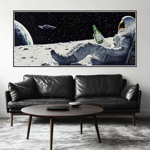 Malen Nach Zahlen Universum Malen Nach Zahlen Erwachsene Astronaut, 190 X 95 cm XXL Groß Acrylfarben Ölgemälde, DIY Malen Nach Zahlen Kinder Anfänger Set Bastelset für Wand Dekor (Ohne Rahmen) -H758 von Kggyele