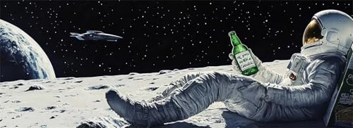 Malen Nach Zahlen Universum Malen Nach Zahlen Erwachsene Astronaut, 85x255 cm XXL Groß Acrylfarben Ölgemälde, DIY Malen Nach Zahlen Kinder Anfänger Set Bastelset für Wand Dekor (Ohne Rahmen) -H758 von Kggyele