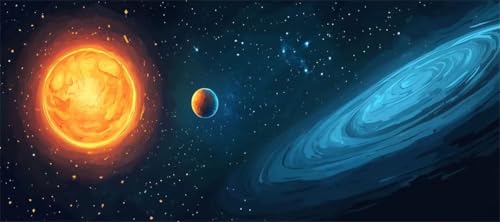 Malen Nach Zahlen Universum Malen Nach Zahlen Erwachsene Galaxie, 50 X 25 cm XXL Groß Acrylfarben Ölgemälde, DIY Malen Nach Zahlen Kinder Anfänger Set Bastelset für Wand Dekor (Ohne Rahmen) -H258 von Kggyele