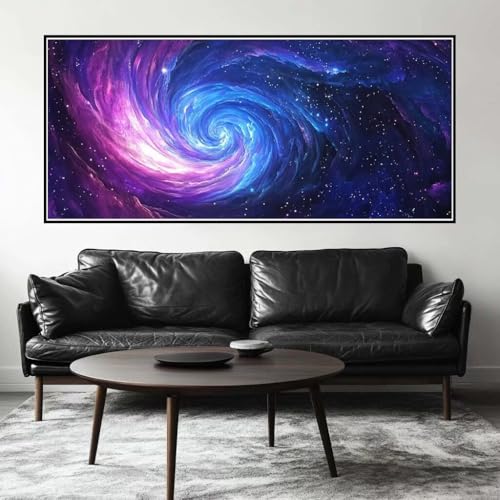 Malen Nach Zahlen Universum Malen Nach Zahlen Erwachsene Galaxie, 50 X 25 cm XXL Groß Acrylfarben Ölgemälde, DIY Malen Nach Zahlen Kinder Anfänger Set Bastelset für Wand Dekor (Ohne Rahmen) -H584 von Kggyele
