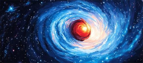 Malen Nach Zahlen Universum Malen Nach Zahlen Erwachsene Galaxie, 70 X 35 cm XXL Groß Acrylfarben Ölgemälde, DIY Malen Nach Zahlen Kinder Anfänger Set Bastelset für Wand Dekor (Ohne Rahmen) -H437 von Kggyele