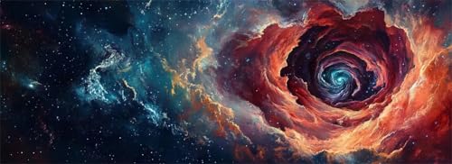 Malen Nach Zahlen Universum Malen Nach Zahlen Erwachsene Weltraum, 35x105 cm XXL Groß Acrylfarben Ölgemälde, DIY Malen Nach Zahlen Kinder Anfänger Set Bastelset für Wand Dekor (Ohne Rahmen) -H620 von Kggyele