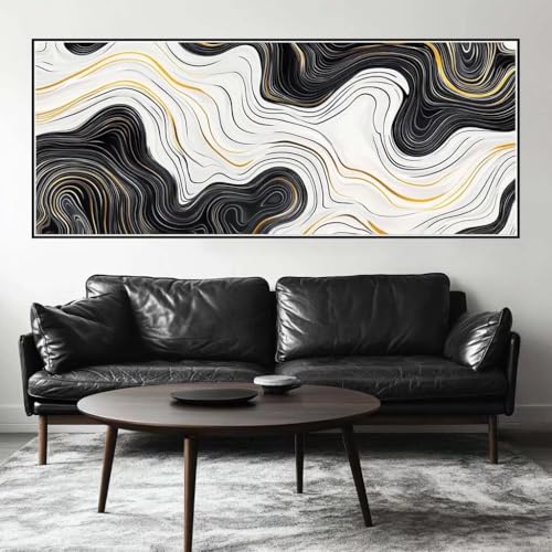 Malen Nach Zahlen Vintage Malen Nach Zahlen Erwachsene Linie, 200 X 80 cm XXL Groß Acrylfarben Ölgemälde, DIY Malen Nach Zahlen Kinder Anfänger Paint by Numbers Set für Wand Dekor (Ohne Rahmen) -H811 von Kggyele