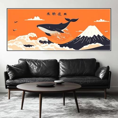 Malen Nach Zahlen Wal Malen Nach Zahlen Erwachsene Fuji, 250 X 100 cm XXL Groß Acrylfarben Ölgemälde, DIY Malen Nach Zahlen Kinder Anfänger Paint by Numbers Adult Set für Wand Dekor (Ohne Rahmen)-H218 Malen Nach Zahlen Wal Malen Nach Zahlen Erwachsene Fuji, 250 X 100 cm XXL Groß Acrylfarben Ölgemälde, DIY Malen Nach Zahlen Kinder Anfänger Paint by Numbers Adult Set für Wand Dekor (Ohne Rahmen)-H218 von Kggyele