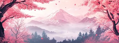 Malen Nach Zahlen Wald Malen Nach Zahlen Erwachsene Landschaft, 75x225 cm XXL Groß Acrylfarben Ölgemälde, DIY Malen Nach Zahlen Kinder Anfänger Paint by Numbers Set für Wand Dekor (Ohne Rahmen)-H562 von Kggyele