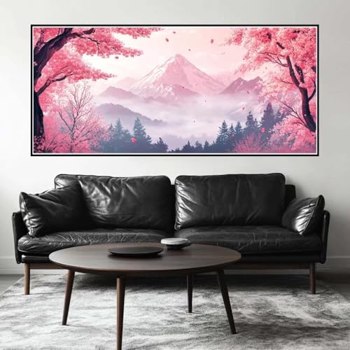 Malen Nach Zahlen Wald Malen Nach Zahlen Erwachsene Landschaft, 90 X 45 cm XXL Groß Acrylfarben Ölgemälde, DIY Malen Nach Zahlen Kinder Anfänger Paint by Numbers Set für Wand Dekor (Ohne Rahmen)-H562 von Kggyele