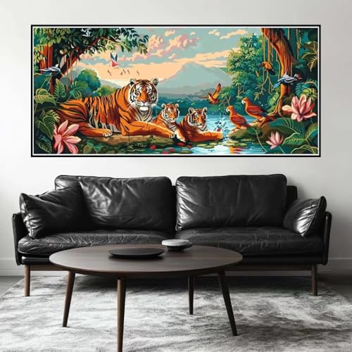 Malen Nach Zahlen Wald Malen Nach Zahlen Erwachsene Tiger, 70 X 35 cm XXL Groß Acrylfarben Ölgemälde, DIY Malen Nach Zahlen Kinder Anfänger Paint by Numbers Adult Set für Wand Dekor (Ohne Rahmen)-H458 Malen Nach Zahlen Wald Malen Nach Zahlen Erwachsene Tiger, 70 X 35 cm XXL Groß Acrylfarben Ölgemälde, DIY Malen Nach Zahlen Kinder Anfänger Paint by Numbers Adult Set für Wand Dekor (Ohne Rahmen)-H458 von Kggyele