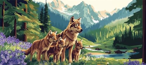 Malen Nach Zahlen Wald Malen Nach Zahlen Erwachsene Wolf, 170 X 85 cm XXL Groß Acrylfarben Ölgemälde, DIY Malen Nach Zahlen Kinder Anfänger Paint by Numbers Adult Set für Wand Dekor (Ohne Rahmen)-H425 Malen Nach Zahlen Wald Malen Nach Zahlen Erwachsene Wolf, 170 X 85 cm XXL Groß Acrylfarben Ölgemälde, DIY Malen Nach Zahlen Kinder Anfänger Paint by Numbers Adult Set für Wand Dekor (Ohne Rahmen)-H425 von Kggyele