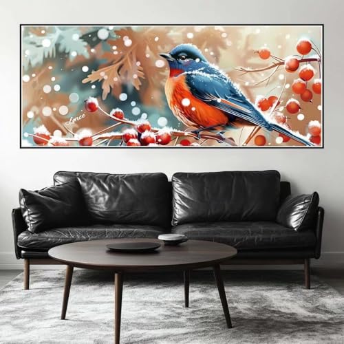 Malen Nach Zahlen Weihnachten Malen Nach Zahlen Erwachsene Vogel, 200 X 80 cm XXL Groß Acrylfarben Ölgemälde, DIY Malen Nach Zahlen Kinder Anfänger Set Bastelset für Wand Dekor (Ohne Rahmen) -H344 von Kggyele