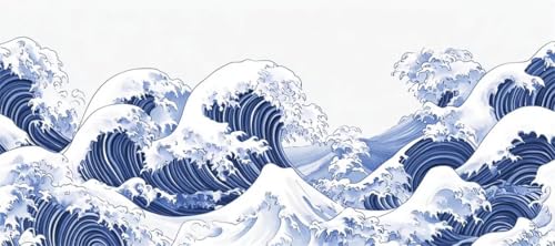 Malen Nach Zahlen Wellen Malen Nach Zahlen Erwachsene Japanisch, 70 X 35 cm XXL Groß Acrylfarben Ölgemälde, DIY Malen Nach Zahlen Kinder Anfänger Paint by Numbers Set für Wand Dekor (Ohne Rahmen)-H199 Malen Nach Zahlen Wellen Malen Nach Zahlen Erwachsene Japanisch, 70 X 35 cm XXL Groß Acrylfarben Ölgemälde, DIY Malen Nach Zahlen Kinder Anfänger Paint by Numbers Set für Wand Dekor (Ohne Rahmen)-H199 von Kggyele