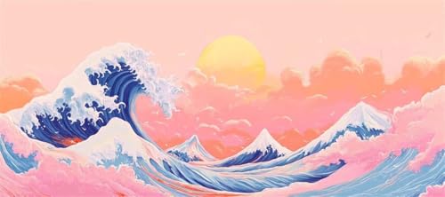 Malen Nach Zahlen Wellen Malen Nach Zahlen Erwachsene Sonnenuntergang, 170 X 85 cm XXL Groß Acrylfarben Ölgemälde, DIY Malen Nach Zahlen Kinder Anfänger Set Bastelset für Wand Dekor (Ohne Rahmen)-H169 Malen Nach Zahlen Wellen Malen Nach Zahlen Erwachsene Sonnenuntergang, 170 X 85 cm XXL Groß Acrylfarben Ölgemälde, DIY Malen Nach Zahlen Kinder Anfänger Set Bastelset für Wand Dekor (Ohne Rahmen)-H169 von Kggyele
