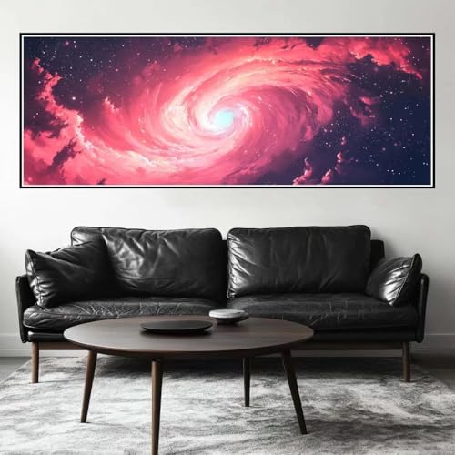 Malen Nach Zahlen Weltraum Malen Nach Zahlen Erwachsene Galaxie, 35x105 cm XXL Groß Acrylfarben Ölgemälde, DIY Malen Nach Zahlen Kinder Anfänger Paint by Numbers Set für Wand Dekor(Ohne Rahmen)-H446 von Kggyele