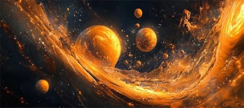 Malen Nach Zahlen Weltraum Malen Nach Zahlen Erwachsene Universum, 110 X 55 cm XXL Groß Acrylfarben Ölgemälde, DIY Malen Nach Zahlen Kinder Anfänger Set Bastelset für Wand Dekor (Ohne Rahmen) -H129 von Kggyele