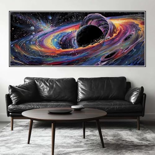 Malen Nach Zahlen Weltraum Malen Nach Zahlen Erwachsene Universum, 200 X 80 cm XXL Groß Acrylfarben Ölgemälde, DIY Malen Nach Zahlen Kinder Anfänger Set Bastelset für Wand Dekor (Ohne Rahmen) -H322 von Kggyele