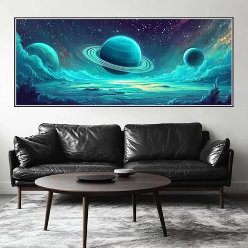 Malen Nach Zahlen Weltraum Malen Nach Zahlen Erwachsene Universum, 200 X 80 cm XXL Groß Acrylfarben Ölgemälde, DIY Malen Nach Zahlen Kinder Anfänger Set Bastelset für Wand Dekor (Ohne Rahmen) -H856 von Kggyele