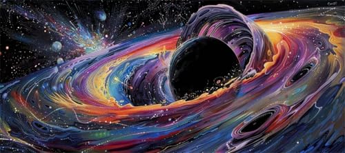 Malen Nach Zahlen Weltraum Malen Nach Zahlen Erwachsene Universum, 50 X 25 cm XXL Groß Acrylfarben Ölgemälde, DIY Malen Nach Zahlen Kinder Anfänger Set Bastelset für Wand Dekor (Ohne Rahmen) -H322 von Kggyele