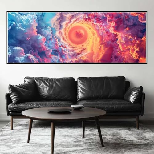 Malen Nach Zahlen Weltraum Malen Nach Zahlen Erwachsene Wolke, 15x45 cm XXL Groß Acrylfarben Ölgemälde, DIY Malen Nach Zahlen Kinder Anfänger Paint by Numbers Set für Wand Dekor (Ohne Rahmen) -H485 von Kggyele