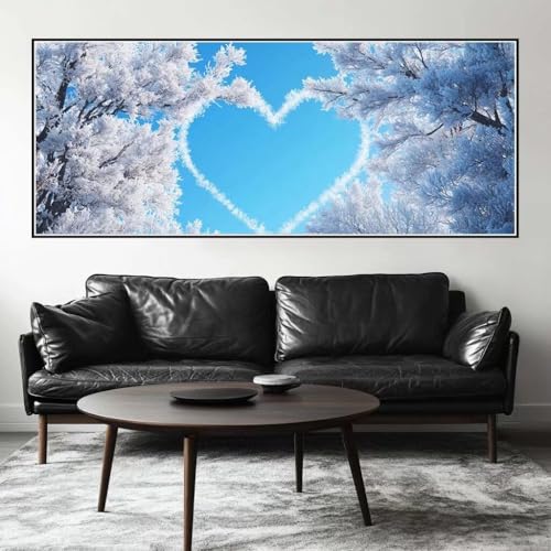 Malen Nach Zahlen Winter Malen Nach Zahlen Erwachsene Baum, 200 X 80 cm XXL Groß Acrylfarben Ölgemälde, DIY Malen Nach Zahlen Kinder Anfänger Paint by Numbers Set für Wand Dekor (Ohne Rahmen) -H889 von Kggyele