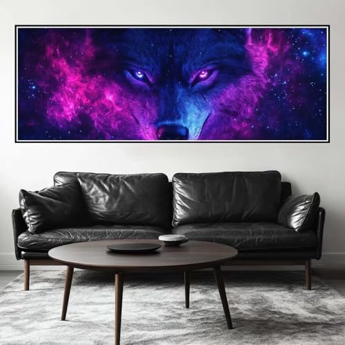 Malen Nach Zahlen Wolf Malen Nach Zahlen Erwachsene Fantasie, 15x45 cm XXL Groß Acrylfarben Ölgemälde, DIY Malen Nach Zahlen Kinder Anfänger Paint by Numbers Set für Wand Dekor (Ohne Rahmen) -H267 von Kggyele