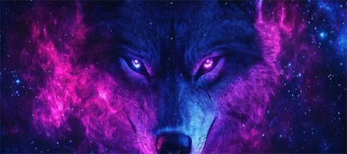 Malen Nach Zahlen Wolf Malen Nach Zahlen Erwachsene Fantasie, 50 X 25 cm XXL Groß Acrylfarben Ölgemälde, DIY Malen Nach Zahlen Kinder Anfänger Paint by Numbers Set für Wand Dekor (Ohne Rahmen) -H267 von Kggyele