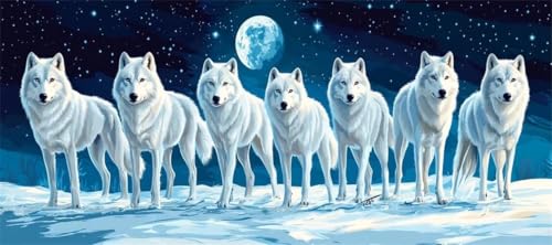 Malen Nach Zahlen Wolf Malen Nach Zahlen Erwachsene Mond, 170 X 85 cm XXL Groß Acrylfarben Ölgemälde, DIY Malen Nach Zahlen Kinder Anfänger Paint by Numbers Adult Set für Wand Dekor (Ohne Rahmen)-H298 Malen Nach Zahlen Wolf Malen Nach Zahlen Erwachsene Mond, 170 X 85 cm XXL Groß Acrylfarben Ölgemälde, DIY Malen Nach Zahlen Kinder Anfänger Paint by Numbers Adult Set für Wand Dekor (Ohne Rahmen)-H298 von Kggyele