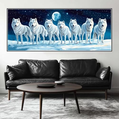 Malen Nach Zahlen Wolf Malen Nach Zahlen Erwachsene Mond, 200 X 80 cm XXL Groß Acrylfarben Ölgemälde, DIY Malen Nach Zahlen Kinder Anfänger Paint by Numbers Adult Set für Wand Dekor (Ohne Rahmen)-H298 Malen Nach Zahlen Wolf Malen Nach Zahlen Erwachsene Mond, 200 X 80 cm XXL Groß Acrylfarben Ölgemälde, DIY Malen Nach Zahlen Kinder Anfänger Paint by Numbers Adult Set für Wand Dekor (Ohne Rahmen)-H298 von Kggyele